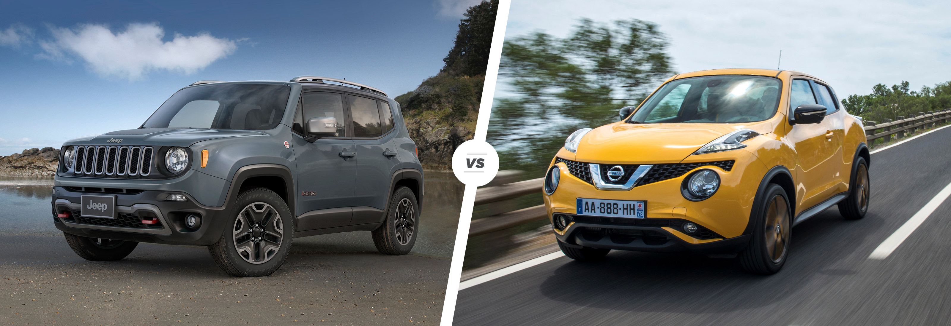 Jeep Renegade vs Nissan Juke crossover clash carwow