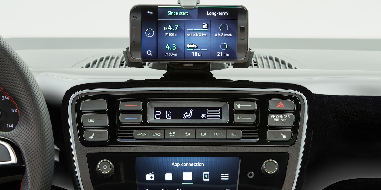 The dash isn't quite as funky as a VW Up's, but it's all very easy to use